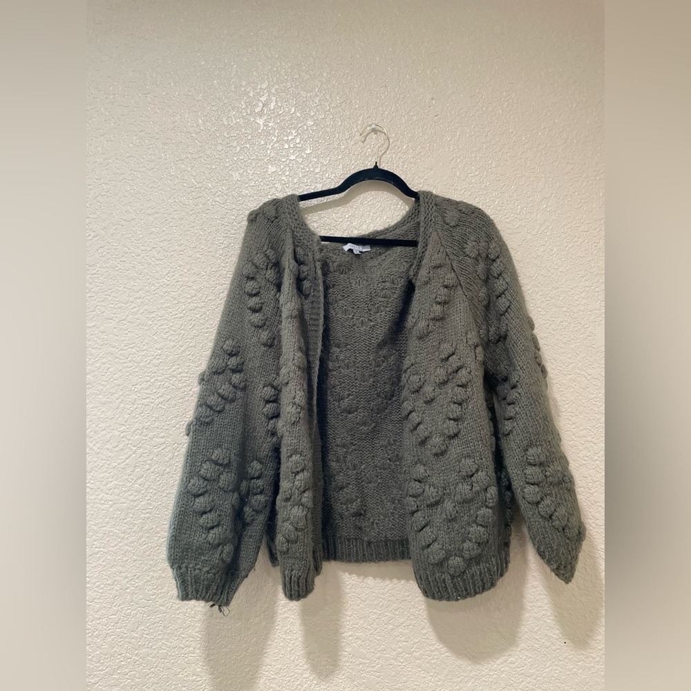 Chunky Knit Olive Sweater